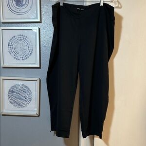 Zenergy by Chico’s Ankle Zip Crop Black Pull On Leggings Chico’s Sz 3 = US Sz 16